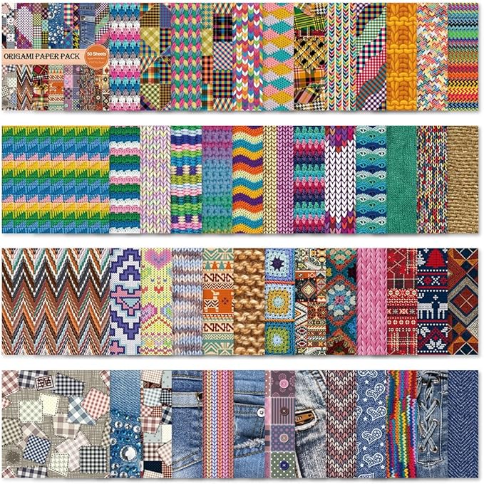 Square Origami Paper 6x6 Double Sided 50 Sheets 50 Colors 70GSM Origami Kit - Image 6