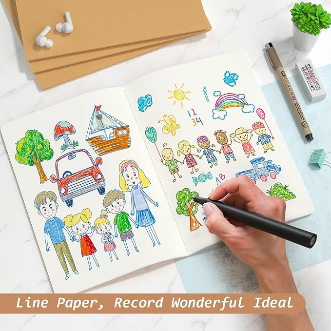 Oucaru Journaling Notebooks A5 Notebook college Blank Sketch Book 32 Pack Small - Image 6