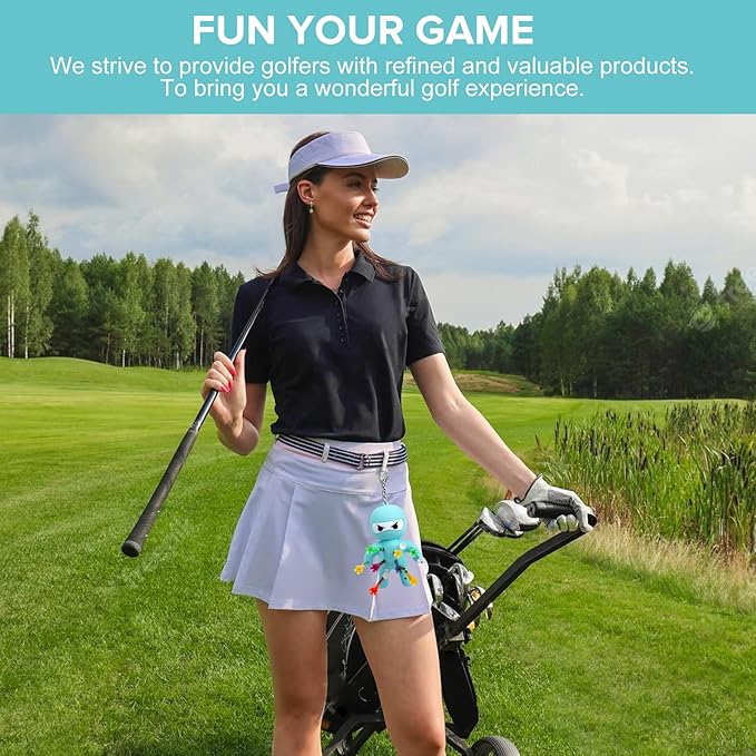 Golf Tee Holder, Ninja Portable Funny Golf Tees Holder Keychain Golf Gift Golf Accessories for Men & Women