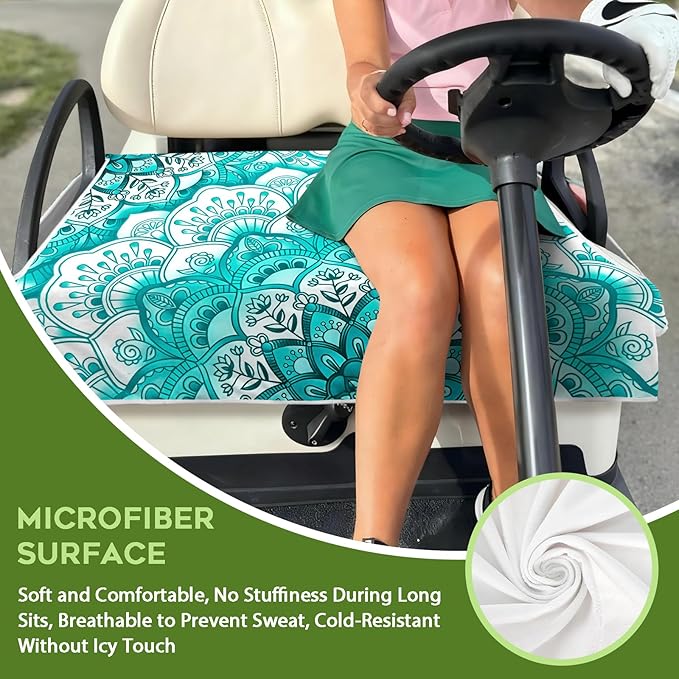 Golf Cart Seat Covers Club Car Golf Cart Accessories for Men Women Golf Carts Seat Towel Blanket 2-Seat Golf Cart Decorations