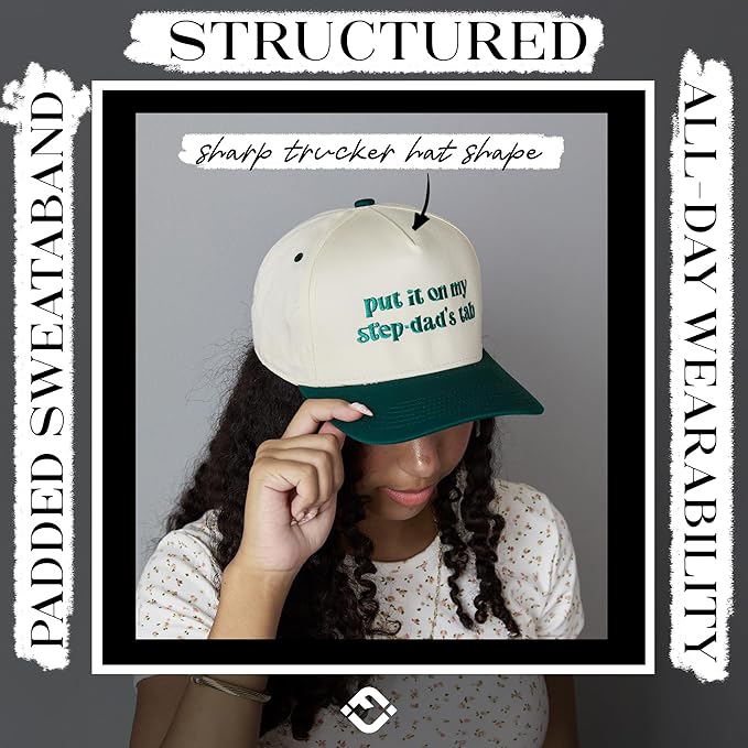 Funky Junque Trucker Hat Women Men 2-Tone Baseball Cap – Vintage Western Style Embroidered Snapback, Premium Cotton Blend