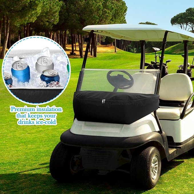 Golf Cart Cooler Bag 9.84 x 18.11 x 38.58 inches Golf cart Insulated Bag Accessories Leak Proof Keep Drinks Cold for Picnic Beach Work Trip Camping