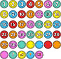 40PCS Line Up Spots for Classroom Floor, 6” Floor Numbers Stickers for Back to by KLOLKUTTA