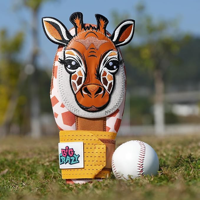 Big Crazy Baseball Sliding Mitt for Youth Sliding Mitt Adult Baseball Sliding Glove Universal Left/Right Hand Drippy Drip Accessory Bulldog Cow Giraffe
