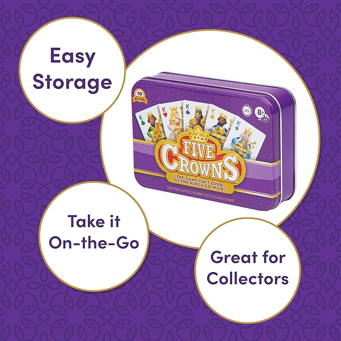 PlayMonster Five Crowns Collectible Tin – Card Game - Image 3