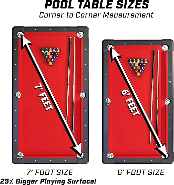 GoSports 6, or 8 ft Billiards Tables - Image 5