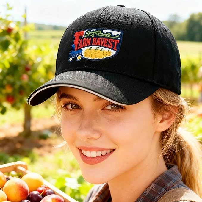 Embroidered Baseball Cap for Men Women, Breathable Cotton Adjustable Hat, Various Patterns for Casual Daily Outfits