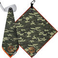 Ghost Golf Magnetic Towel (Greenside) - Premium Ultra-Absorbent Microfiber Golf Towel with Magnet for Golf Carts or Clubs - 18" x 18" Golfing Gear - Waffle Weave Pattern (Forest Camo)