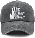 The Guitar Father Hat for Men, Vintage Cotton Embroidered Guitar Decor Dad Baseball Cap