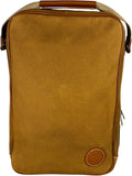 Lumberjack Plaid Golf Shoe Bag - Canvas and Leather, Large Travel Organizer for Men and Women, Breathable Sneaker Carrier