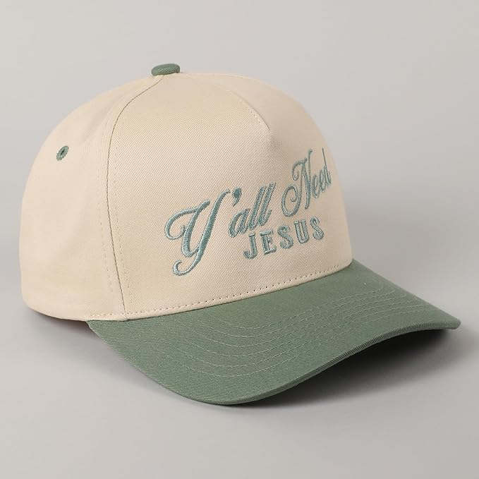 MIRMARU Two-Tone Vintage Canvas Trucker Hats for Men & Women, Adjustable Size Baseball Caps with Trendy Embroidered Design