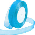 Ribbon for Gift Wrapping 3/4 inch Teal Sheer Organza Ribbon for Flower Bouquet by Loomeshribbonforcrafts%EF%BC%81