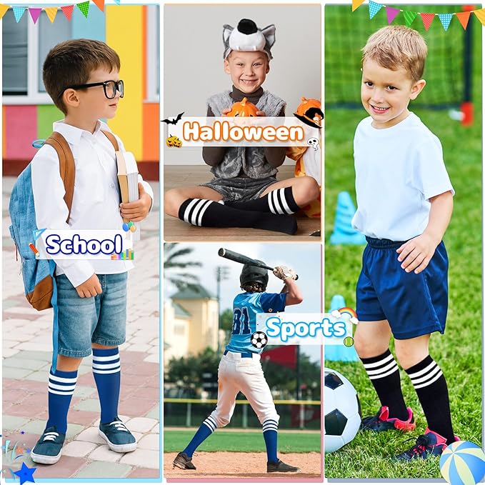 Olreco Toddler Soccer Socks Kids Baseball Socks Youth Softball Sock for Girls Boys Football Sock Boys Athletic Accessories