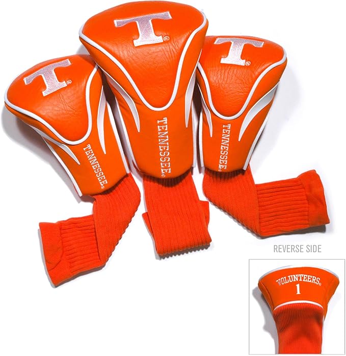 Team Golf NCAA Florida Gators Contour Golf Club Headcovers (3 Count) Numbered 1, 3, & X, Fits Oversized Drivers, Utility, Rescue & Fairway Clubs, Velour Lined for Extra Club Protection