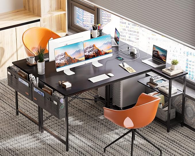 ODK 55 Inch Small L Shaped Computer Desk - Image 4