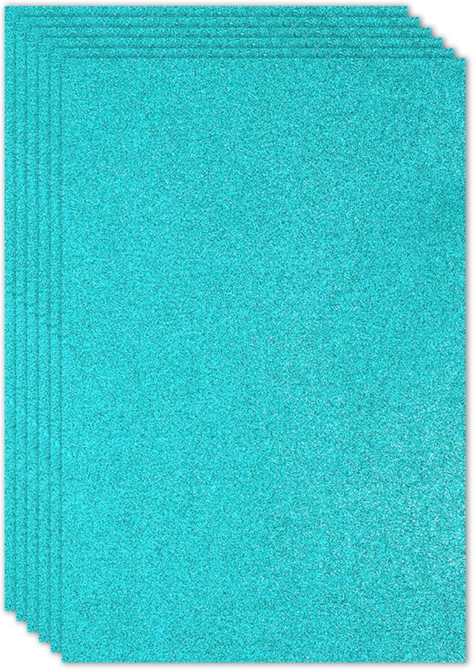 PATIKIL 2mm Thick Non Adhesive Glitter Foam Sheet 16x24inch Blue Green by PATIKIL