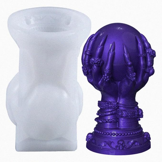 Ball & Claw Skull Rose Candle Molds by EVERELAMSiliconeMolds