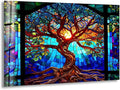 My Photostation.com 48Wx32H'' Stained Blue Life of Tree Glass Wall ArtTempered by MyPhotostation