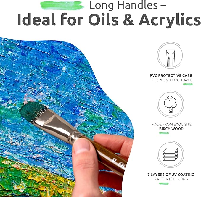 Professional Filbert Paint Brushes - Image 4