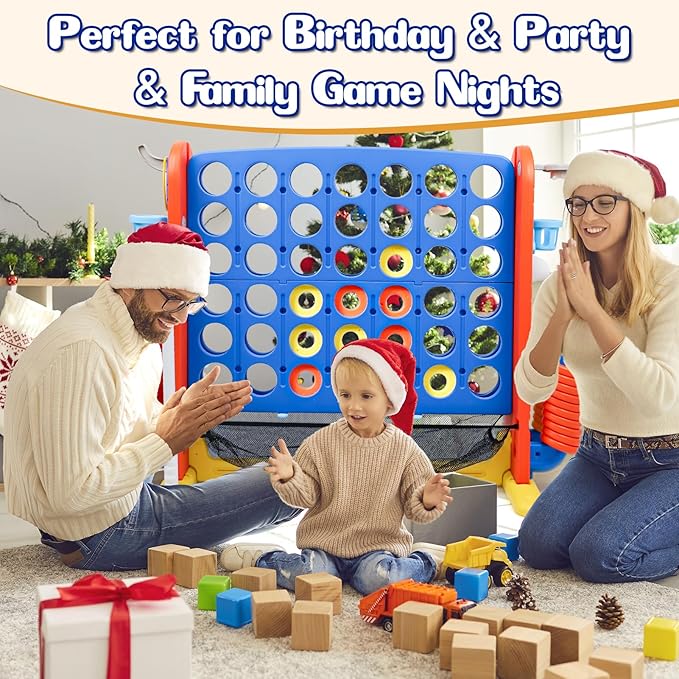 Ancaixin Giant 4 in-A-Row Connect Game Set, Adjustable Height Jumbo Yard Game - Image 7