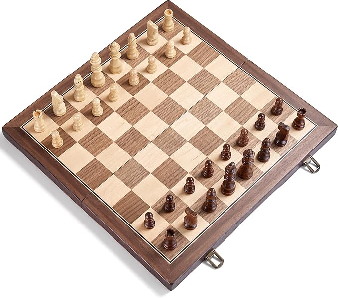 AMEROUS 15'' Magnetic Wooden Chess Set - Image 2