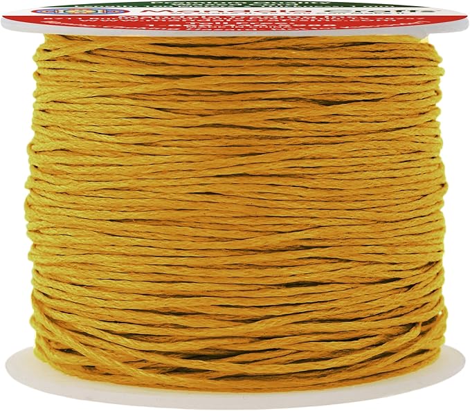 Mandala Crafts 1mm 109 Yards Dark Goldenrod Cotton Waxed Cord by MandalaCrafts