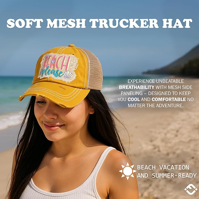 Funky Junque Distressed Vintage Baseball Cap - Embroidered Patch Women's Hat - Holiday, Lifestyle & Patriotic Designs