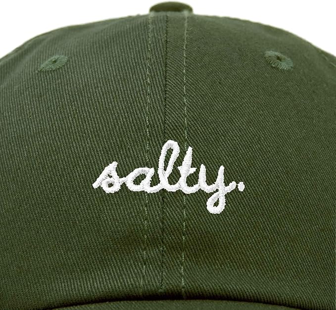 DALIX Salty Embroidered Cotton Beach Baseball Cap Adjustable Dad Hat Womens