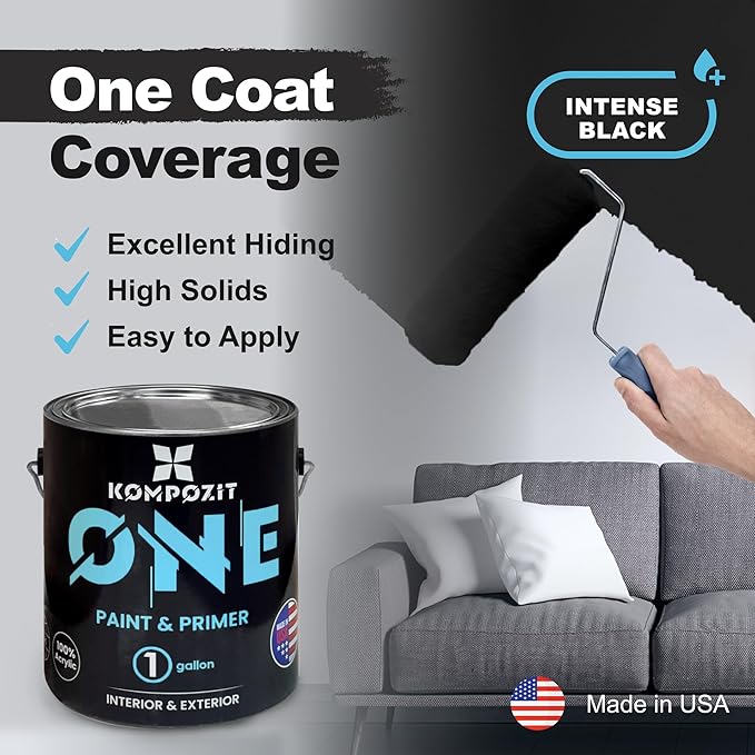 Kompozit ONE Ultra Cover Interior/Exterior/Chalkboard Black 100% Acrylic Paint - Image 2