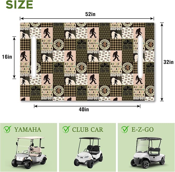 Golf Cart Seat Covers Club Car Golf Cart Accessories for Men Women Golf Carts Seat Towel Blanket 2-Seat Golf Cart Decorations