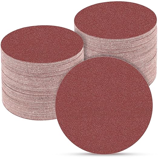 5 Inch 100 PCS Sanding Disc 80 Grit, Hook and Loop Sanding Discs by POTUINOM