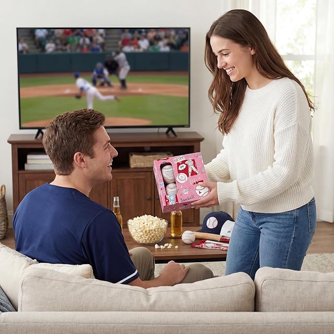 Jenaai 4 Pcs Baseball Season Gift for Him Senior Night Romantic Baseball Fan Gift with Inspirational Messages Game Day Sports Keepsake for Boyfriend Husband Coach Player Appreciation Easter Basket
