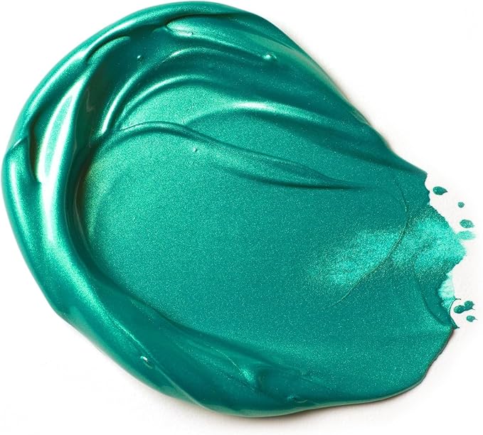 Liquitex BASICS Acrylic Paint, 118ml Tube, Metallic Aqua Green - Image 2