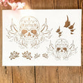 TIAMECH A4 Reusable Flying Skull Wings Stencil by TIAMECH