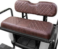 NOKINS Golf Cart Diamond Seat Covers Fit for Club Car DS/Precedent/EZGO TXT RXV/Yamaha Aftermarket Standard Rear Seat Cushion, No Nails Required, Breathable Vinyl Seat Covers (Brown&Yellow 8412)