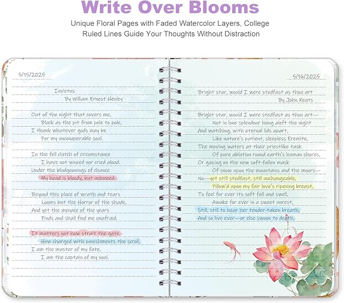 SIIXU Floral Spiral Notebook​​ - Image 2