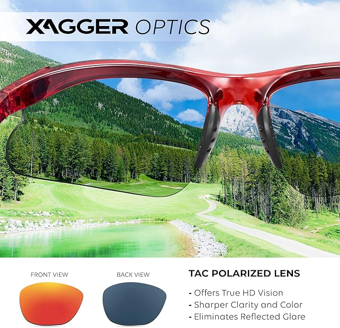 Xagger Kids Youth Polarized Sports Sunglasses for Boys Girls Baseball Softball Glasses TR90 Frame