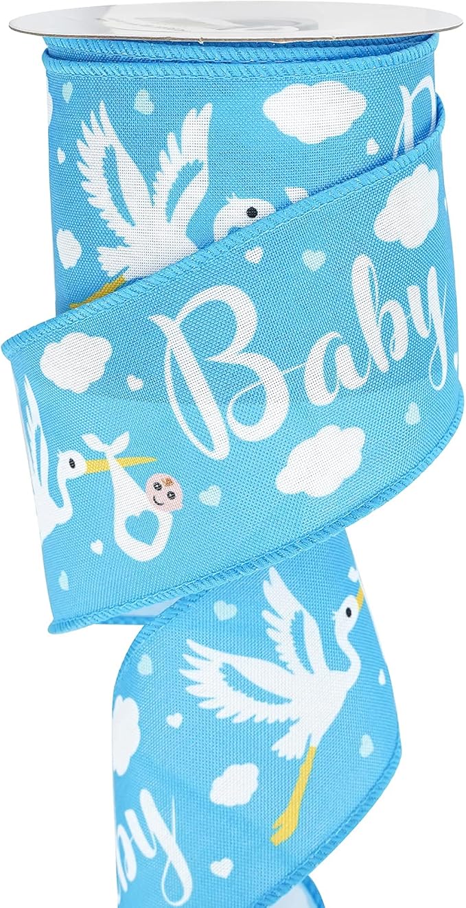MEEDEE Baby Boy 2.5 Inch Burlap Wired Ribbon - Image 8