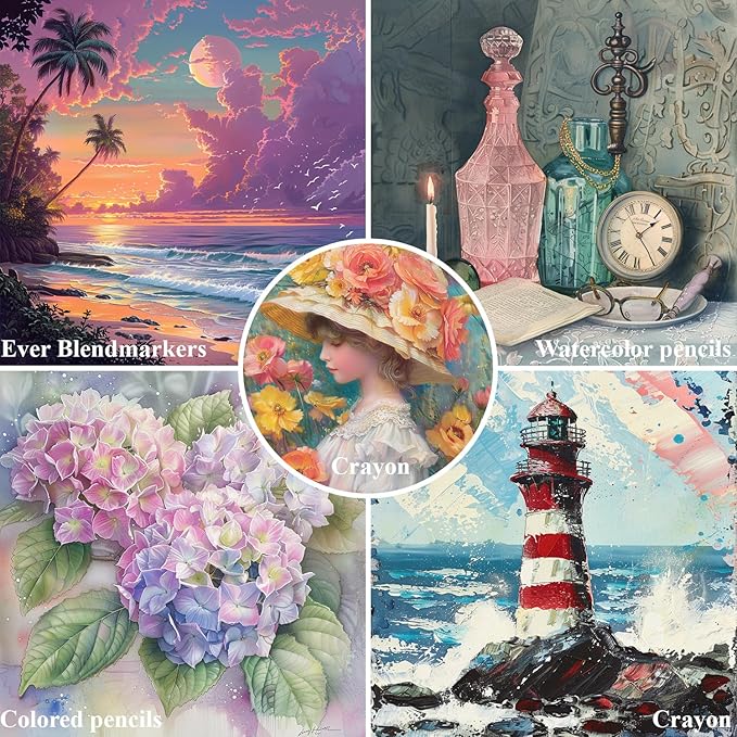 Watercolor Sketchbook 10"x12", 32 Sheets Water Color Paper, 140lb/300gsm - Image 6
