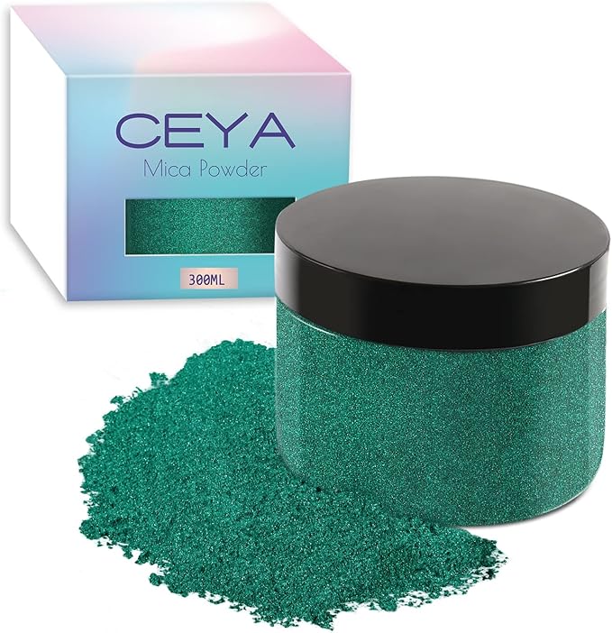 Ceya Mica Powder, 5.3oz/ 150g Pine Green Pearlescent Effect Colorant Pigment by CEYA