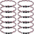 12Pack Baseball Necklaces for Boys, 18inches Braided Rope Tornado Titanium Sports Necklaces, Ideal for Baseball Team Gifts, Party Favors, Baseball Accessories Drip，Multi-Color