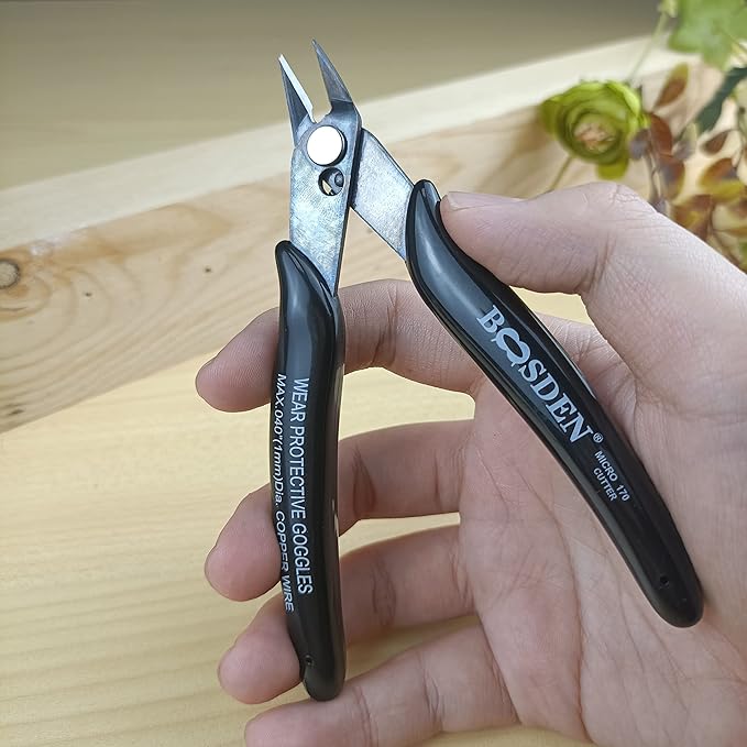 Flush Cut Pliers, 5 Pack, 5 Inch Small Wire Cutters, BOOSDEN 170 Wire Cutters - Image 5