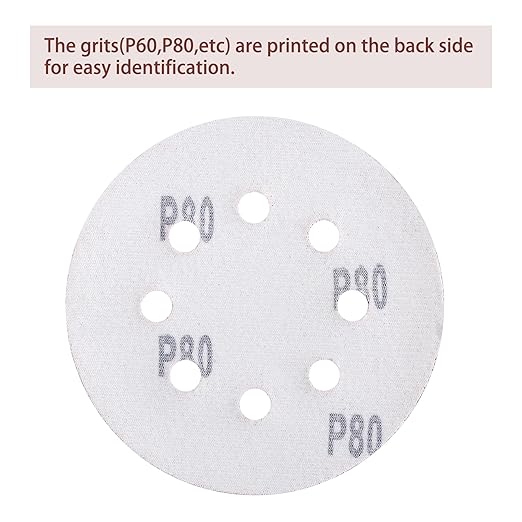 300pcs Sanding Discs Set, 5-Inch 8-Hole Sandpaper, Including 60, 600 Grit - Image 5