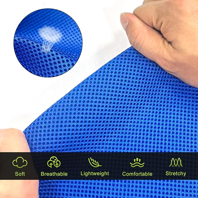 Golf Cart Seat Covers Front and Rear Set Fit for Club Car Precedent Club Car Tempo Yamaha G29 Front Seat Cushion and Aftermarket Universal Back Seat Cushion Covers Black&Blue