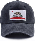 California State Flag Hats for Women Men, Adjustable Cotton California Bear Baseball Cap