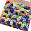 Floroom Artificial Flowers 25pcs Real Looking Whimsical Blue Foam Fake Roses by Floroom