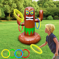 25" Inflatable Luau Tiki Pool Toss Games, Tiki Pool Ring Toss Toys by TURNMEON