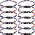 12Pack Baseball Necklaces for Boys, 18inches Braided Rope Tornado Titanium Sports Necklaces, Ideal for Baseball Team Gifts, Party Favors, Baseball Accessories Drip，Multi-Color