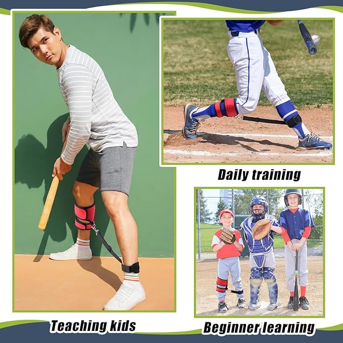 Wettarn Baseball Training Aid Softball Training Harness Baseball Practice Equipment for Stepping Out Leg Pulling Out Overstriding Lunging