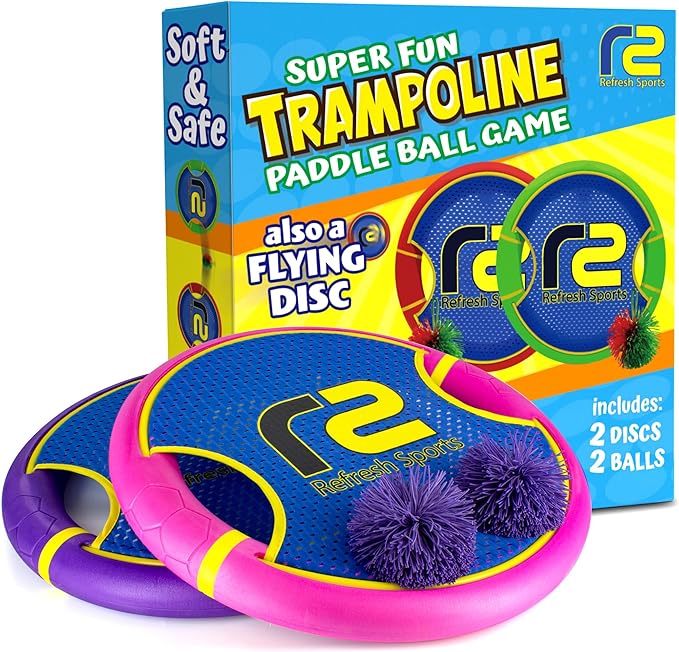 Fun Bouncy Paddle & Stringy Ball Toss & Catch Game by RefreshSports